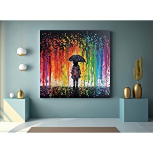 Modern Sokak Sanatı – Orijinal Graffiti Sanatı; Benzersiz Soyut Tuval; Asmaya Hazır 120x120 cm