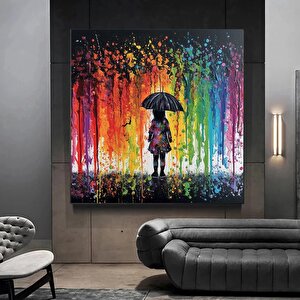 Modern Sokak Sanatı – Orijinal Graffiti Sanatı; Benzersiz Soyut Tuval; Asmaya Hazır