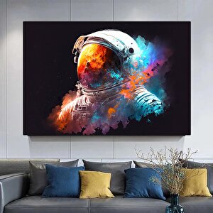 Renkli Astronot Kanvas; Uzay Dekoru