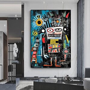 Modern Sokak Sanatı – Orijinal Graffiti; Benzersiz Soyut Duvar Tablosu; Asmaya Hazır 50x70 cm