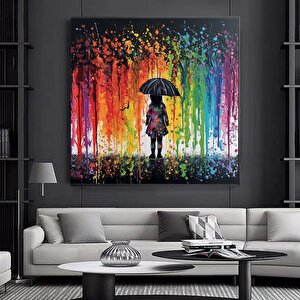 Modern Sokak Sanatı – Orijinal Graffiti Sanatı; Benzersiz Soyut Tuval; Asmaya Hazır 70x70 cm