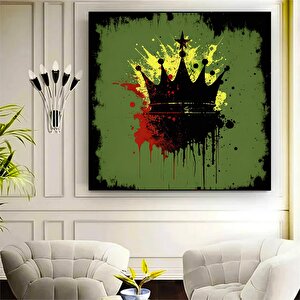 Taç Graffiti Duvar Sanatı; Kral Taç Dijital Sanat Baskısı; Sokak Pop Art; Modern Sokak Sanatı; Urban