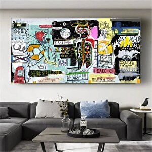 Banksy Kanvas Sanatı, Banksy Sokak Graffiti Sanatı, Banksy Tarzı Graffiti Duvar Dekoru