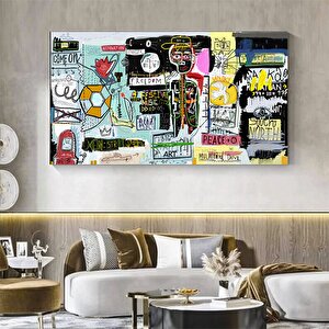 Banksy Kanvas Sanatı, Banksy Sokak Graffiti Sanatı, Banksy Tarzı Graffiti Duvar Dekoru 60x120 cm