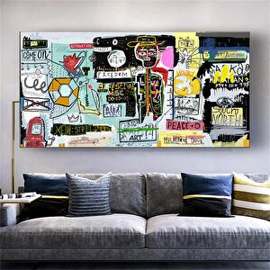 Banksy Kanvas Sanatı, Banksy Sokak Graffiti Sanatı, Banksy Tarzı Graffiti Duvar Dekoru 60x120 cm