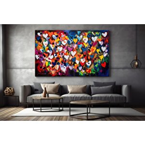 Banksy Graffiti Sanatı | Graffiti Kalpli Aşk | Graffiti Duvar Sanat Baskısı | Banksy Kalp Boyası | B