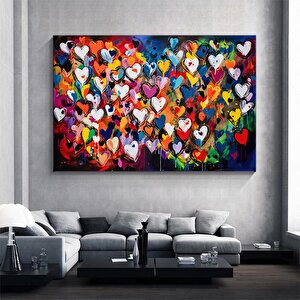 Banksy Graffiti Sanatı | Graffiti Kalpli Aşk | Graffiti Duvar Sanat Baskısı | Banksy Kalp Boyası | B