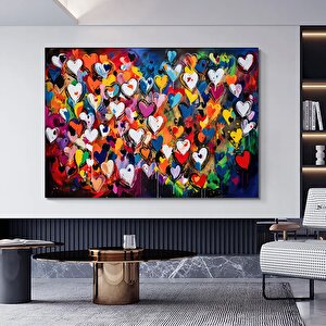 Banksy Graffiti Sanatı | Graffiti Kalpli Aşk | Graffiti Duvar Sanat Baskısı | Banksy Kalp Boyası | B 60x120 cm