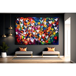 Banksy Graffiti Sanatı | Graffiti Kalpli Aşk | Graffiti Duvar Sanat Baskısı | Banksy Kalp Boyası | B 60x120 cm