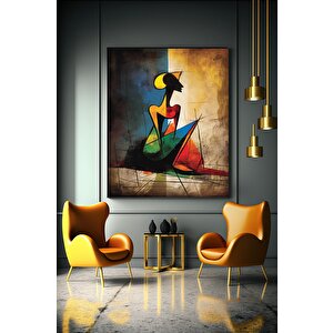 Sürreal Renkli Yüzler; Soyut Duvar Dekoru; Trend Poster; Çağdaş Duvar Sanatı; İnsani Portre Kanvas;