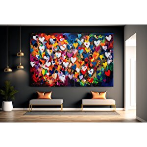 Banksy Graffiti Sanatı | Graffiti Kalpli Aşk | Graffiti Duvar Sanat Baskısı | Banksy Kalp Boyası | B 120x180 cm