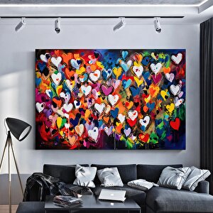 Banksy Graffiti Sanatı | Graffiti Kalpli Aşk | Graffiti Duvar Sanat Baskısı | Banksy Kalp Boyası | B