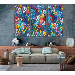 Banksy Graffiti Sanatı Sokak | Kalpler; Graffiti Duvar Sanatı Posteri; Banksy Kalpler; Büyük Çerçeve