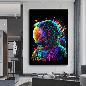 Renkli Soyut Astronot Tablosu – Graffiti Tarzı Astronot Sanatı; Baskı Veya Kanvas 20x30 cm