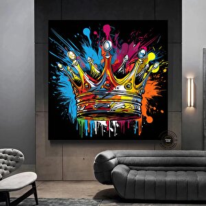 Taç Grafiti Duvar Sanatı; Taç Grafiti Sanatı; Kral Taç Dijital Sanat Baskısı; Sokak Pop Sanatı; Mode