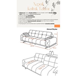 Napoli̇ 3' Lü Sırt Atlamalı Koltuk