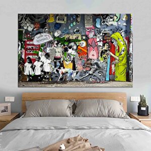 Banksy Graffiti Sanatı; Sokak Sanatı 80x120 cm