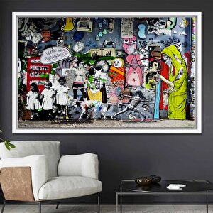 Banksy Graffiti Sanatı; Sokak Sanatı 80x120 cm