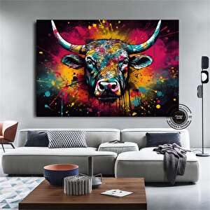İnek Kanvas Sanatı; Sokak Sanatı Baskıları; Graffiti Tuval; Renkli İnek Tablosu