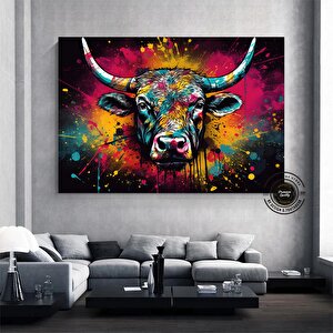 İnek Kanvas Sanatı; Sokak Sanatı Baskıları; Graffiti Tuval; Renkli İnek Tablosu