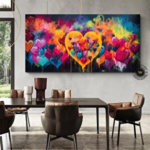 Banksy Graffiti Kalpler; Sokak Sanatı; Büyük Çerçeveli Set; Asmaya Hazır