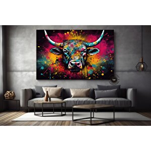 İnek Kanvas Sanatı; Sokak Sanatı Baskıları; Graffiti Tuval; Renkli İnek Tablosu