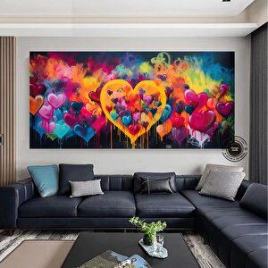 Banksy Graffiti Kalpler; Sokak Sanatı; Büyük Çerçeveli Set; Asmaya Hazır