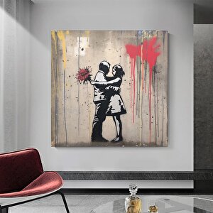 Modern Sokak Sanatı; Orijinal Graffiti; Benzersiz Soyut Kanvas Resimleri; Renkli Tablo; Asmaya Hazır