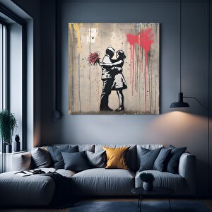 Modern Sokak Sanatı; Orijinal Graffiti; Benzersiz Soyut Kanvas Resimleri; Renkli Tablo; Asmaya Hazır