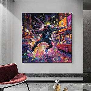 Modern Sokak Sanatı, Orijinal Grafiti Sanatı, Kanvas Üzerinde Benzersiz Soyut Duvar Resimleri