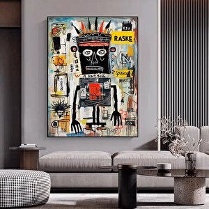 Modern Sokak Sanatı; Orijinal Graffiti; Benzersiz Soyut Kanvas Resimler; Renkli Tablo; Asmaya Hazır 80x120 cm