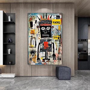 Modern Sokak Sanatı; Orijinal Graffiti; Benzersiz Soyut Kanvas Resimler; Renkli Tablo; Asmaya Hazır 80x120 cm