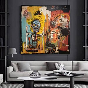 Modern Sokak Sanatı; Orijinal Graffiti Sanatı; Benzersiz Soyut Kanvas Resimleri; Soyut Graffiti Sana 60x60 cm