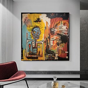 Modern Sokak Sanatı; Orijinal Graffiti Sanatı; Benzersiz Soyut Kanvas Resimleri; Soyut Graffiti Sana 60x60 cm