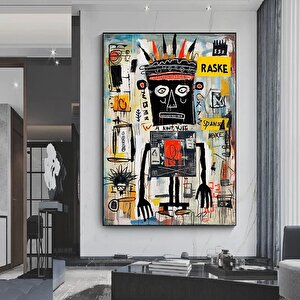 Modern Sokak Sanatı; Orijinal Graffiti; Benzersiz Soyut Kanvas Resimler; Renkli Tablo; Asmaya Hazır 50x70 cm