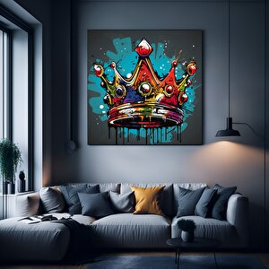 Taç Grafiti Duvar Sanatı; Taç Grafiti Sanatı; Kral Taç Dijital Sanat Baskısı; Sokak Pop Sanatı; Mode