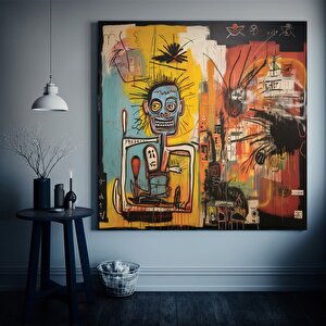 Modern Sokak Sanatı; Orijinal Graffiti Sanatı; Benzersiz Soyut Kanvas Resimleri; Soyut Graffiti Sana 40x40 cm