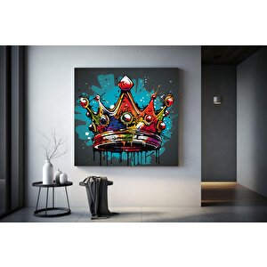 Taç Grafiti Duvar Sanatı; Taç Grafiti Sanatı; Kral Taç Dijital Sanat Baskısı; Sokak Pop Sanatı; Mode