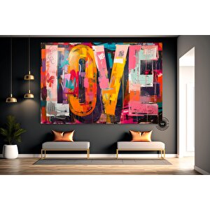 Banksy Sokak Graffiti Sanatı | Graffiti Kalpler Aşk | Graffiti Duvar Sanatı Baskısı | Banksy Kalpler 20x30 cm