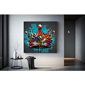 Taç Grafiti Duvar Sanatı; Taç Grafiti Sanatı; Kral Taç Dijital Sanat Baskısı; Sokak Pop Sanatı; Mode