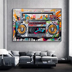 Amerikan Boombox Graffiti – Hip Hop Sokak Sanatı, Asmaya Hazır