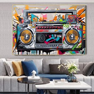 Amerikan Boombox Graffiti – Hip Hop Sokak Sanatı, Asmaya Hazır