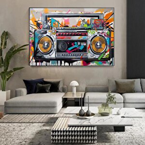 Amerikan Boombox Graffiti – Hip Hop Sokak Sanatı, Asmaya Hazır