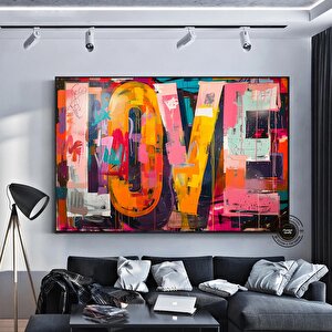 Banksy Sokak Graffiti Sanatı | Graffiti Kalpler Aşk | Graffiti Duvar Sanatı Baskısı | Banksy Kalpler