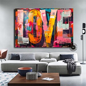 Banksy Sokak Graffiti Sanatı | Graffiti Kalpler Aşk | Graffiti Duvar Sanatı Baskısı | Banksy Kalpler