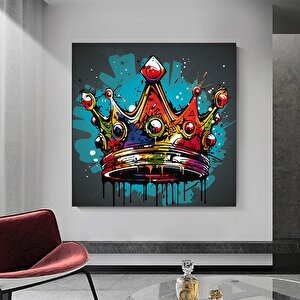 Taç Grafiti Duvar Sanatı; Taç Grafiti Sanatı; Kral Taç Dijital Sanat Baskısı; Sokak Pop Sanatı; Mode