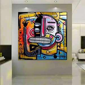 Modern Sokak Sanatı; Orijinal Graffiti; Benzersiz Soyut Kanvas Resimler; Renkli Tablo; Asmaya Hazır