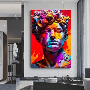 David Büstü Graffiti Tablosu – Gerçekçi, Detaylı Pichiavo Stili Sokak Sanatı Portresi 50x70 cm