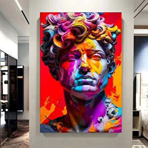 David Büstü Graffiti Tablosu – Gerçekçi, Detaylı Pichiavo Stili Sokak Sanatı Portresi