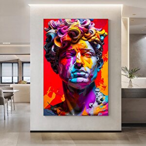 David Büstü Graffiti Tablosu – Gerçekçi, Detaylı Pichiavo Stili Sokak Sanatı Portresi